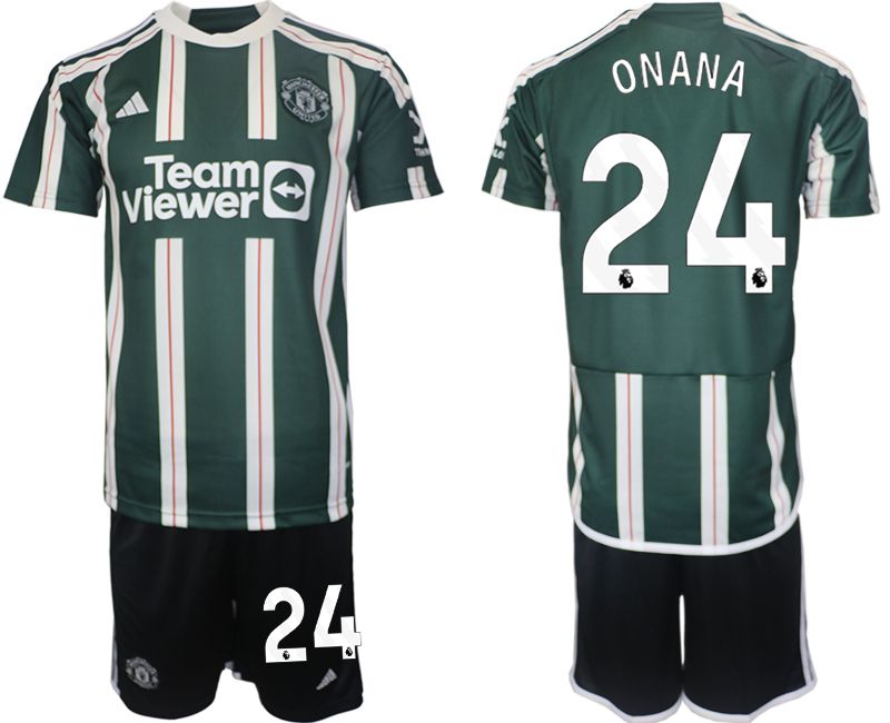Men 2023-2024 Club Manchester United away green #24 Soccer Jersey->inter milan jersey->Soccer Club Jersey